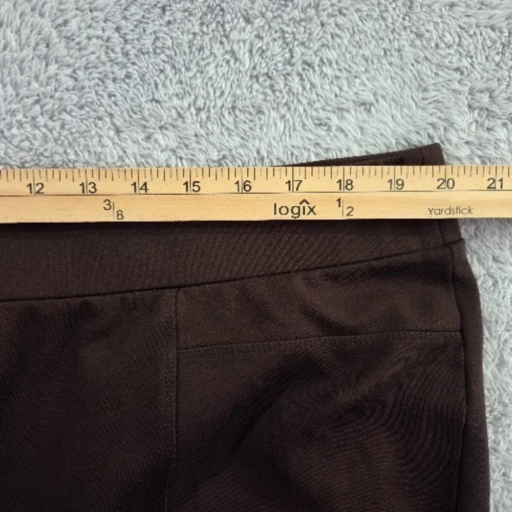 Intro Love The Fit Ponte‎ Pants Women's 3X Chocolate Brown Stretch Front Seam